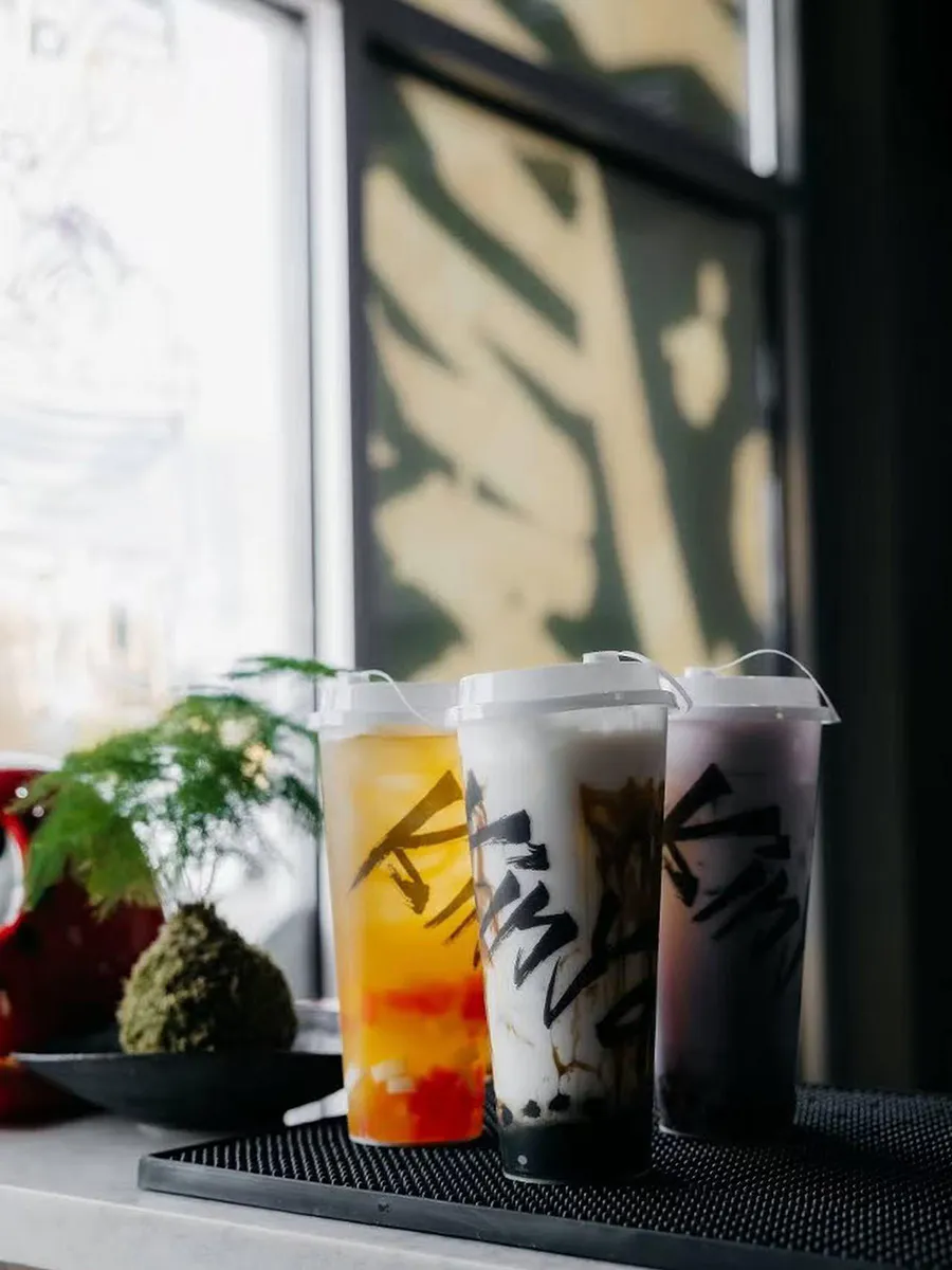 Bubble teas with different flavors at Kinya, a Japanese Restaurant in Gainesville